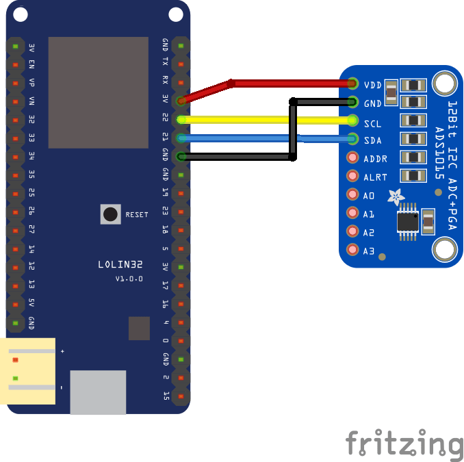 esp32 and ads1015