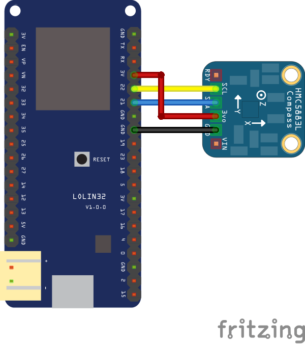 esp32 and hmc5983