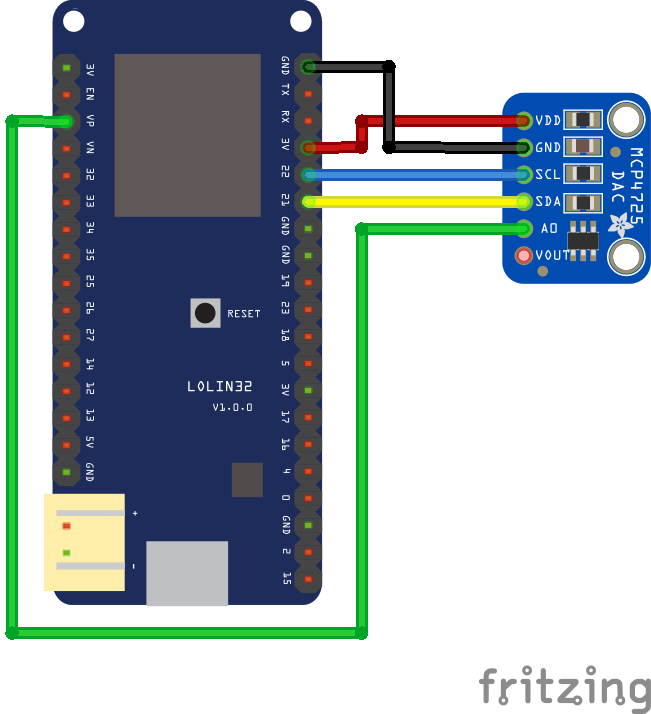 esp32 and mcp4725