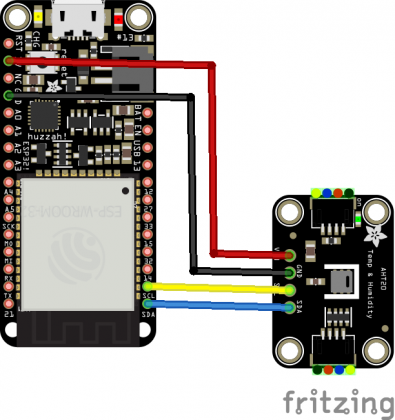AHT20 Integrated temperature and humidity Sensor and ESP32 board ...